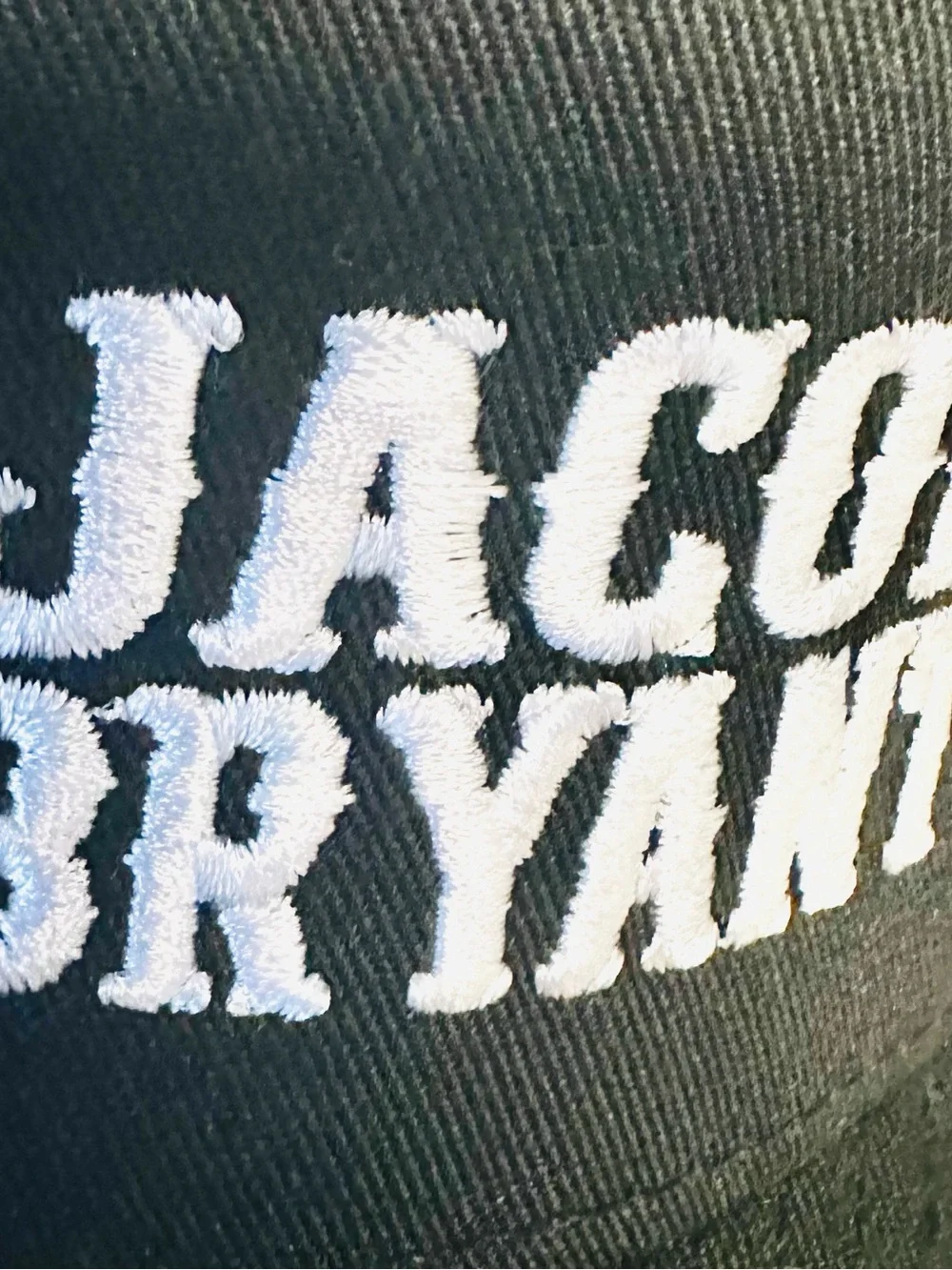 Black Embroidered Trucker Cap
